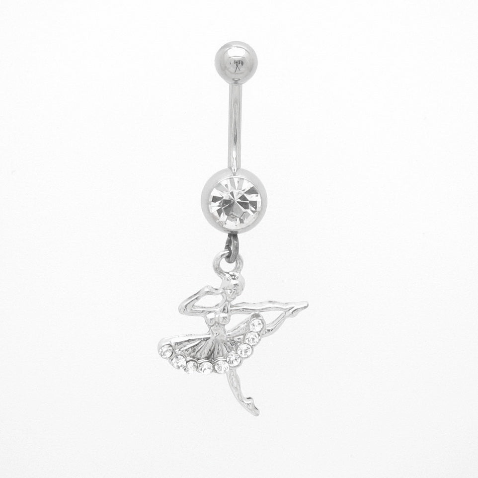 Ballet Girl Belly Button Rings-Belly Rings-5-Glitters