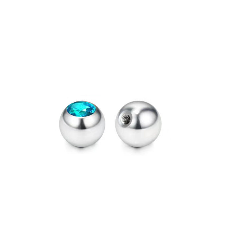 14GA 316L Surgical Stainless Steel Threaded Press Fit Gem 5mm Balls-Parts-4-Glitters
