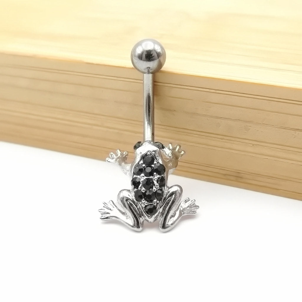 Crystal Frog Belly Button Rings-Belly Rings-4-Glitters