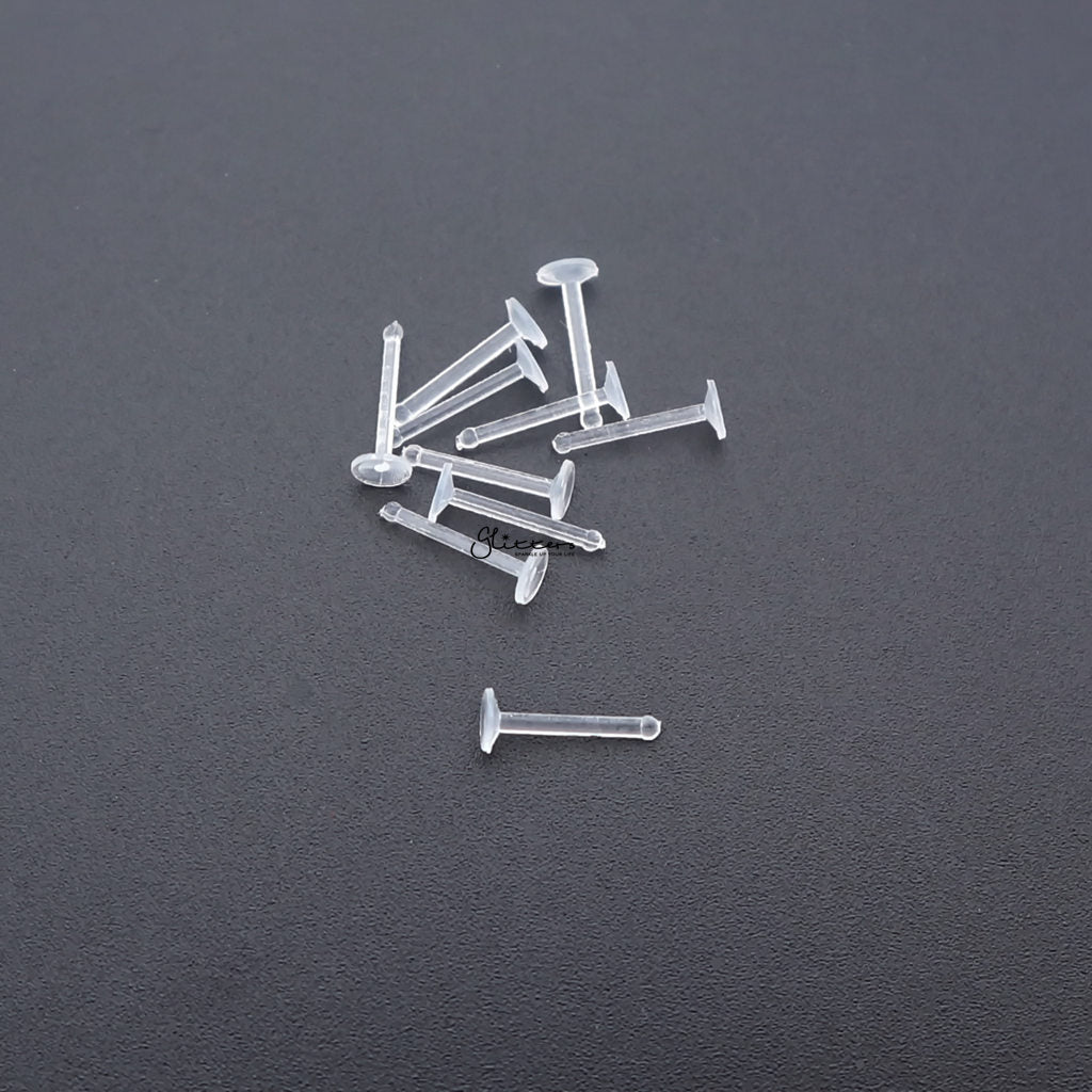 Flat Top Clear Nose Retainer Bundles-Nose Studs-2-Glitters