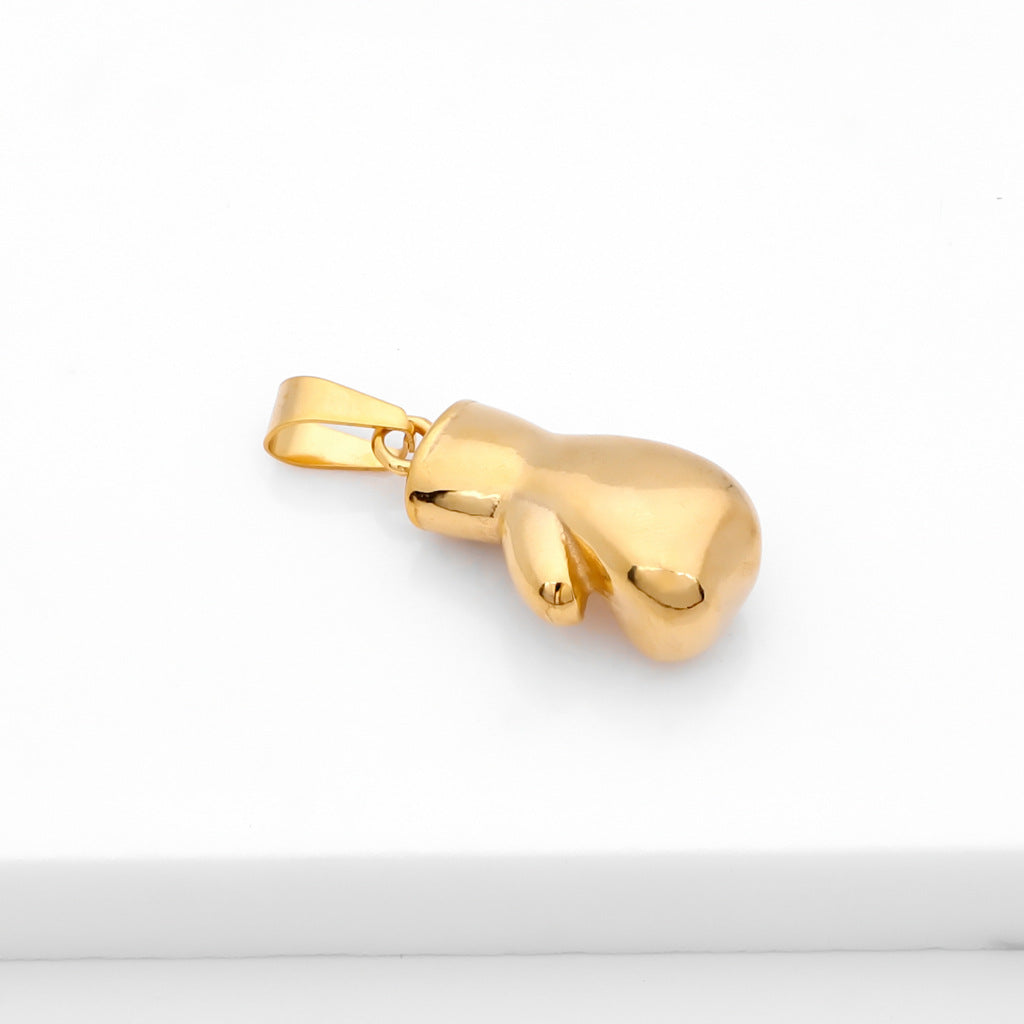 Stainless Steel Boxing Glove Pendant - Gold-Pendants-3-Glitters