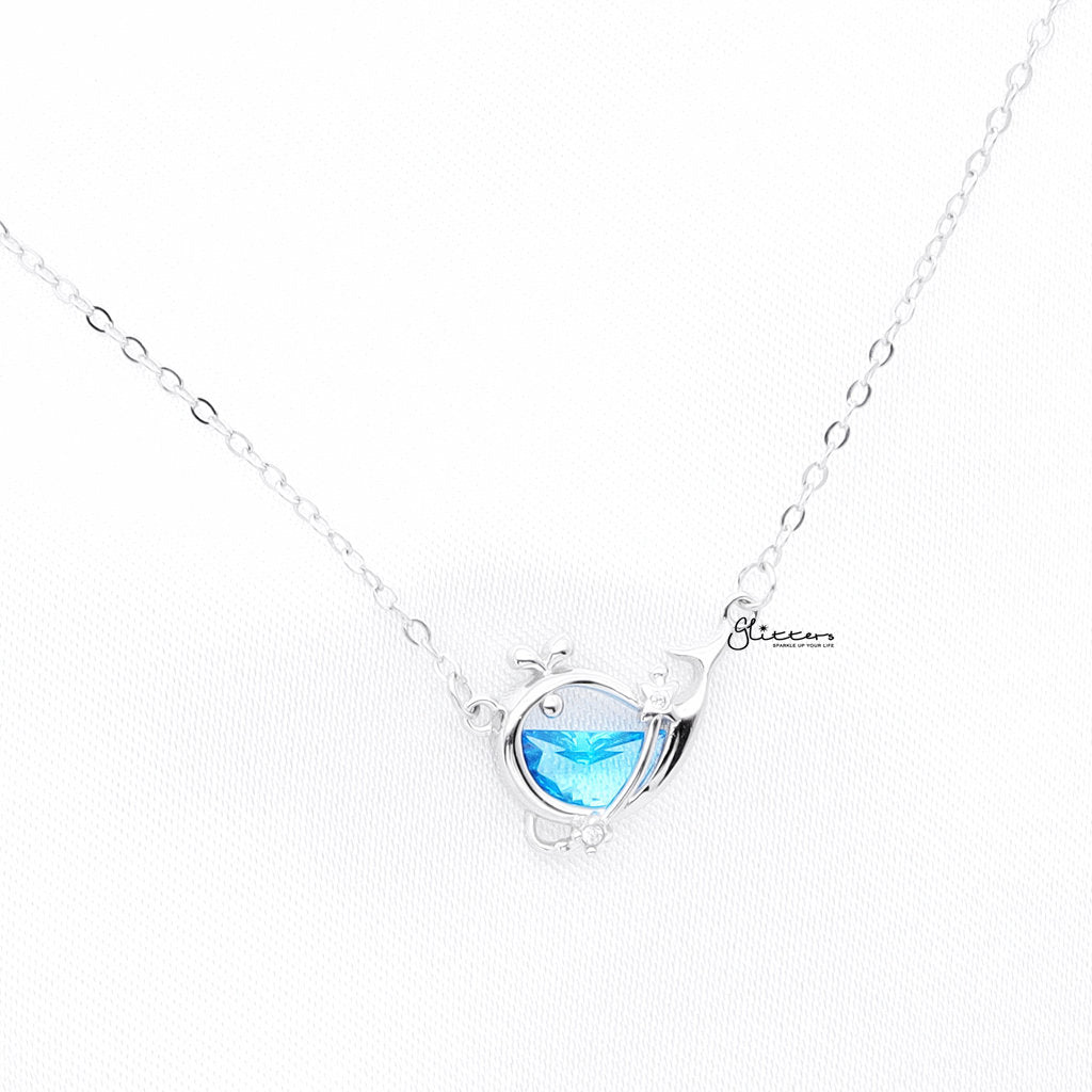 Sterling Silver Whale Necklace-Sterling Silver Necklaces-4-Glitters