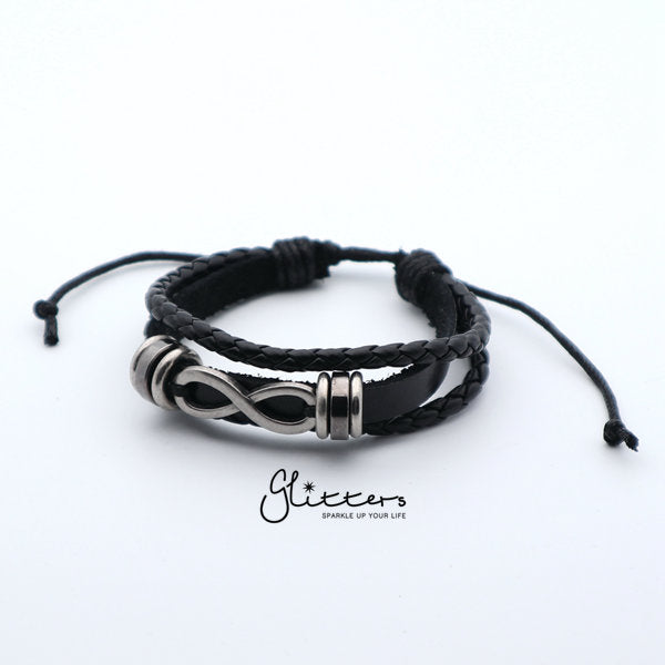 Classic Multilayer Infinity Leather Bracelet-Bracelets, Jewellery, leather bracelet, Men's Bracelet, Men's Jewellery-BCL0119-2-Glitters