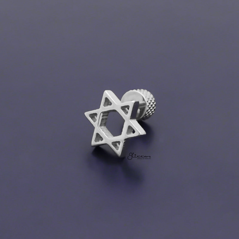 316L Surgical Steel Fake Piercing Star Of David Plug 316L Surgical Steel Fake Piercing Star Of David Plug