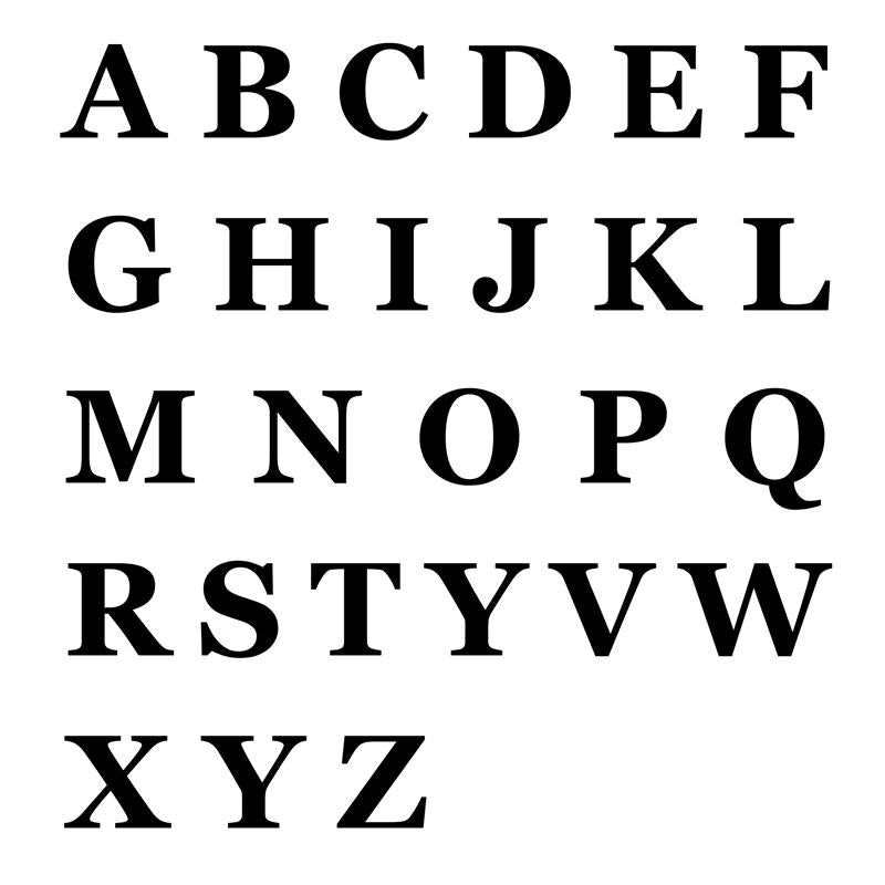 Personalized 24K Gold Plated over Sterling Silver Alphabet Necklace-Font 13-Alphabet Necklace, Personalized-Geogia_Font13-captial-Glitters