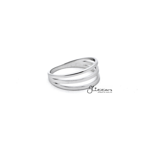 Sterling Silver 3 Lines Women's Rings-Jewellery, Rings, Sterling Silver Rings, Women's Jewellery, Women's Rings-SSR0038_03-Glitters