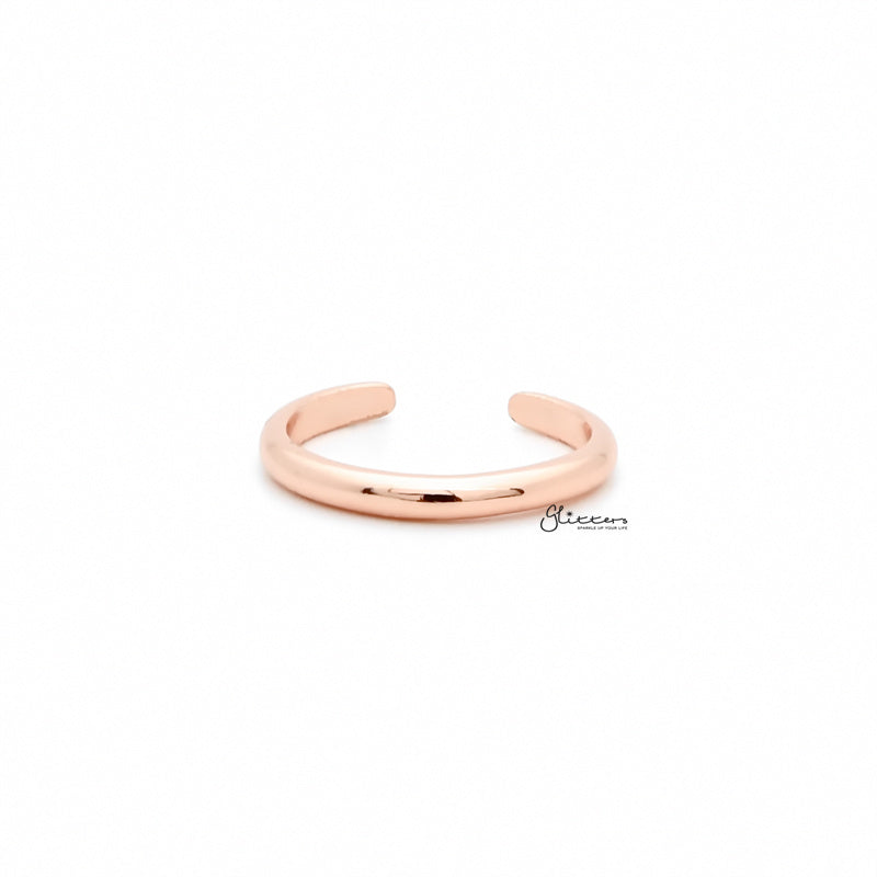 2mm Plain Band Toe Ring - Rose Gold-Jewellery, Toe Ring, Women's Jewellery-1-Glitters