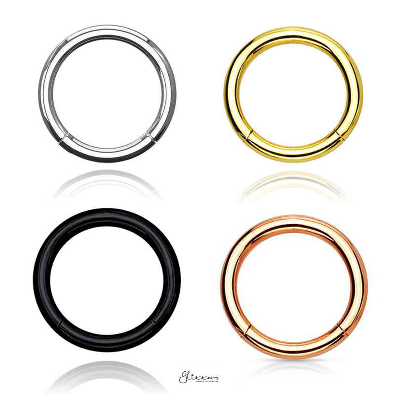 16 Gauge Hinged Stainless Steel Segment Hoop Rings-silver | Gold | Black | Rose Gold-Best Sellers, Body Piercing Jewellery, Cartilage, Hoop Earrings, Jewellery, Men's Earrings, Men's Jewellery, Nose, Septum Ring, Women's Earrings-cp0016-HOOP_800-Glitters
