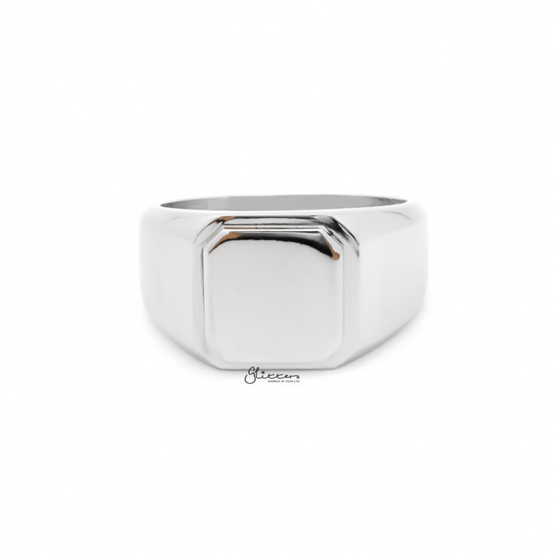 Flat top signet on sale ring