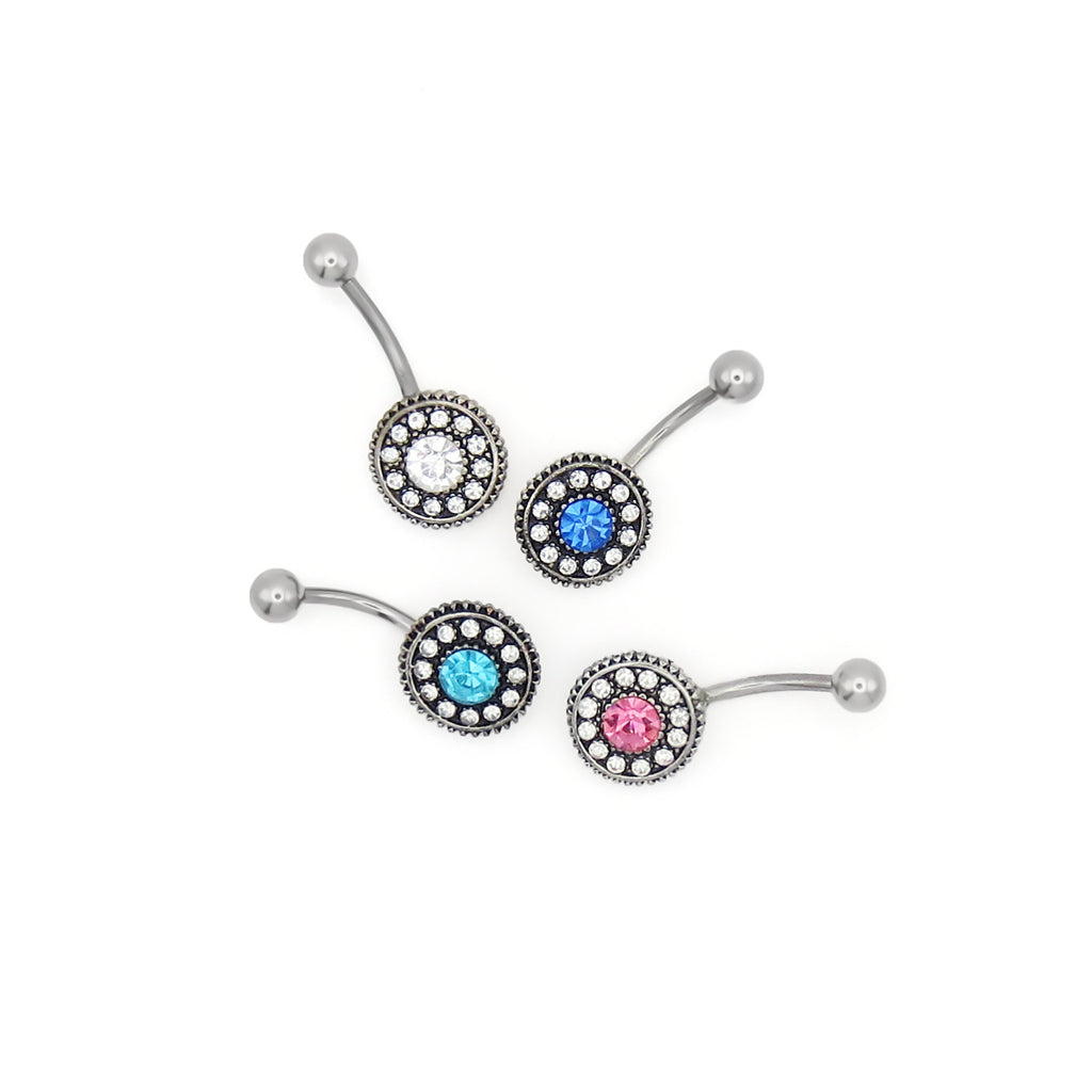 Gemstone Belly Button Rings-Belly Rings-1-Glitters