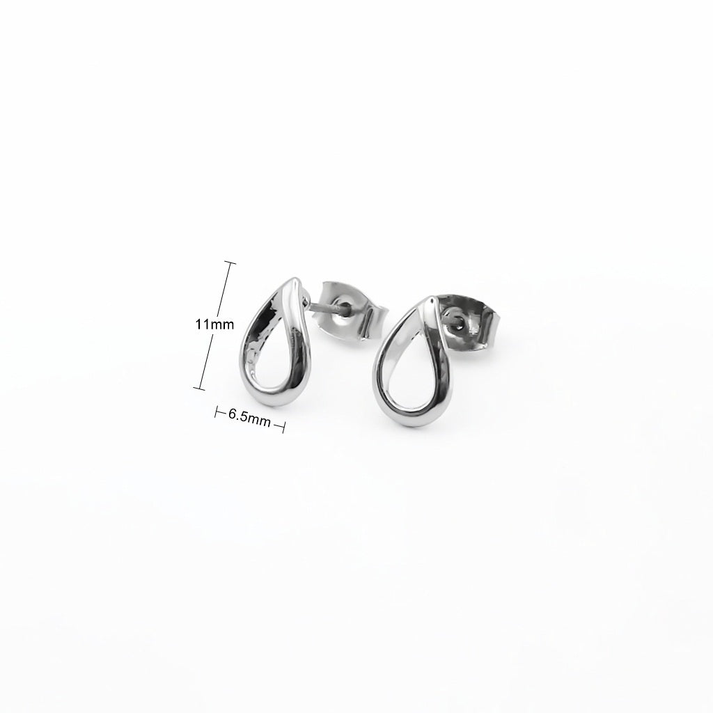 Hollow Teardrop Stud Earrings