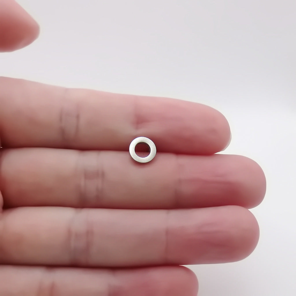 Stainless Steel Hollow Circle Fake Plug Earring