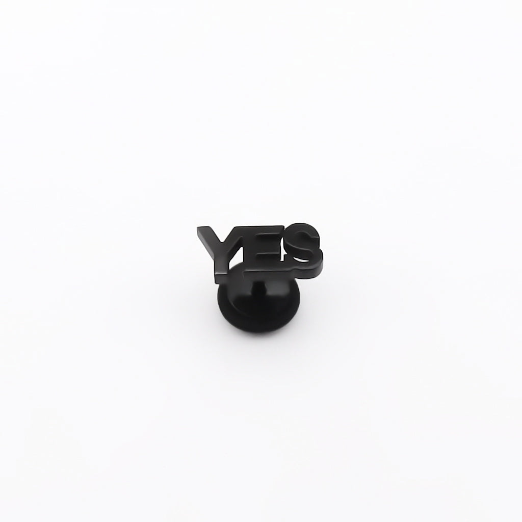 Stainless Steel YES Letter Fake Plug Earring