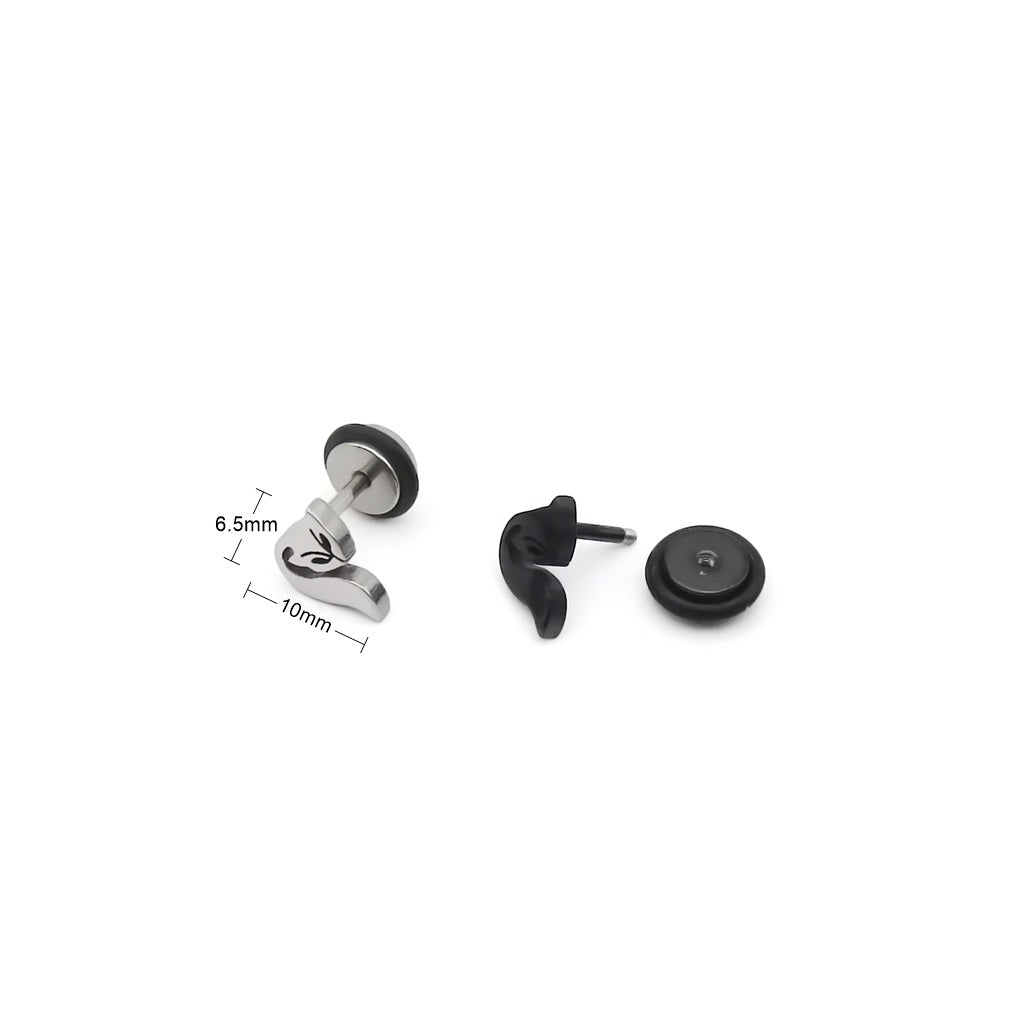 Stainless Steel Fox Fake Plug Earring