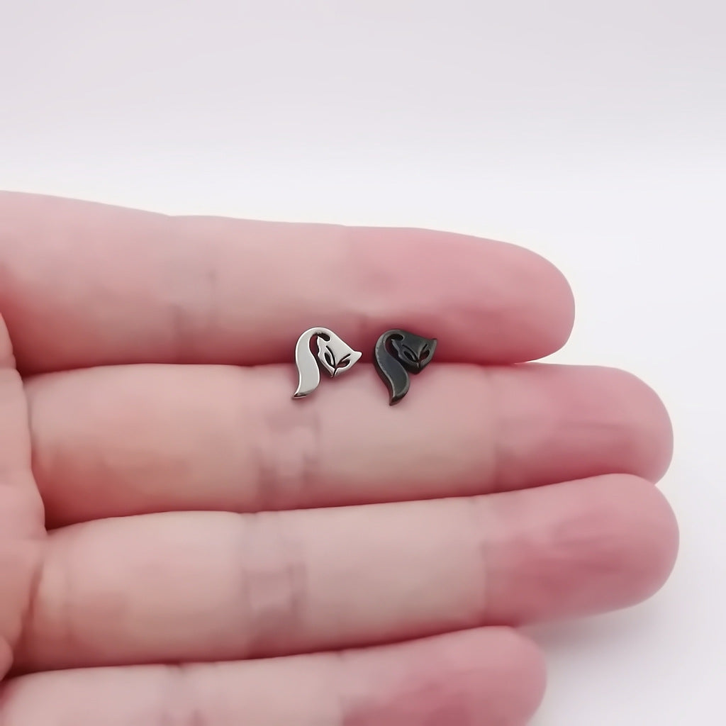 Stainless Steel Fox Fake Plug Earring