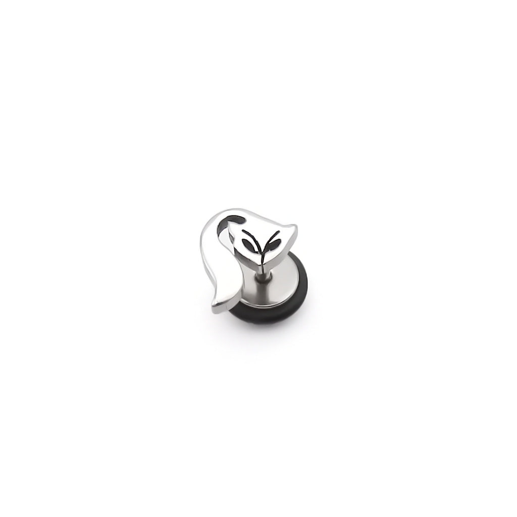 Stainless Steel Fox Fake Plug Earring