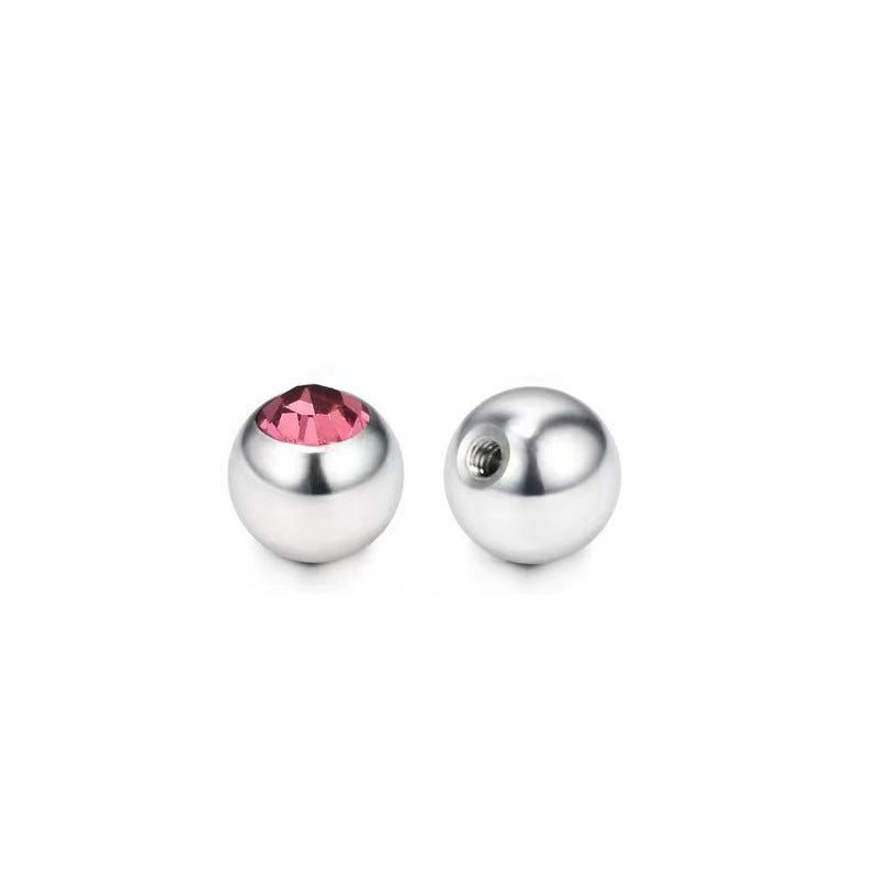 14GA 316L Surgical Stainless Steel Threaded Press Fit Gem 5mm Balls-Parts-5-Glitters
