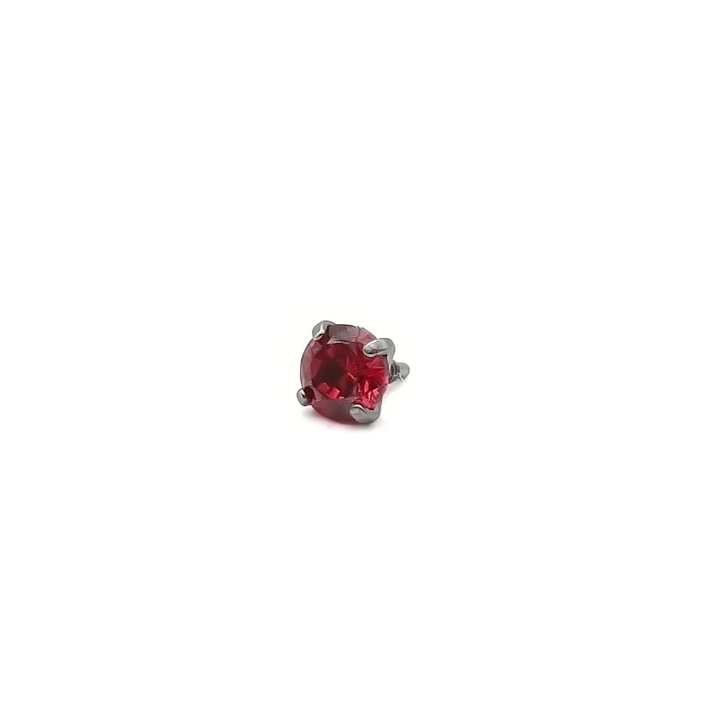 Titanium Internally Threaded Replacement CZ Top - Red