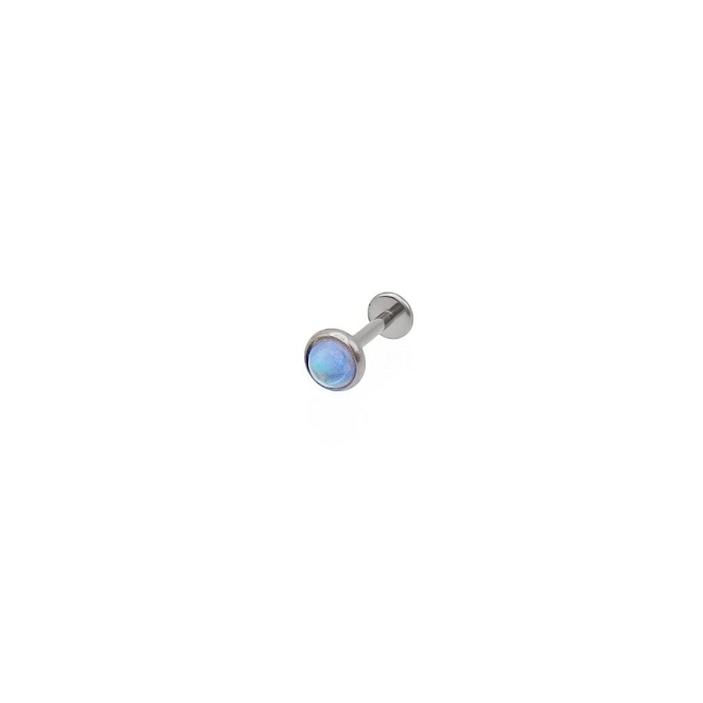 Moonstoen Top Titanium Flat Back Stud Earring