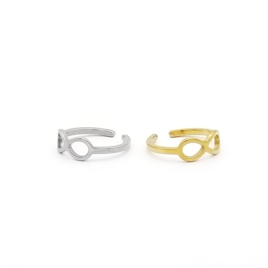 Stainless Steel Infinity Pattern Band Toe Ring-Toe Ring-1-Glitters