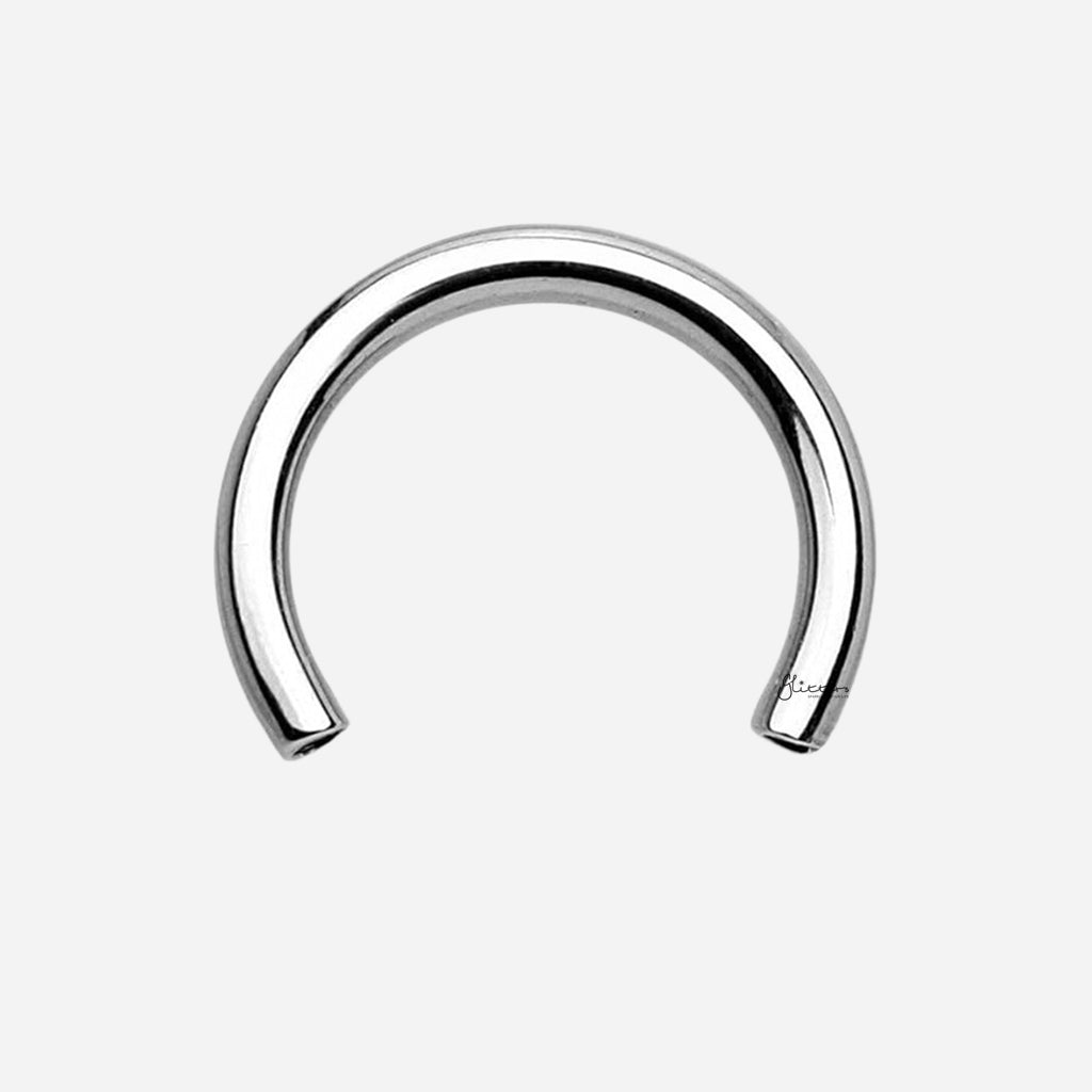 Titanium Internally Threaded Replacement Horseshoe Ring-Parts-1-Glitters