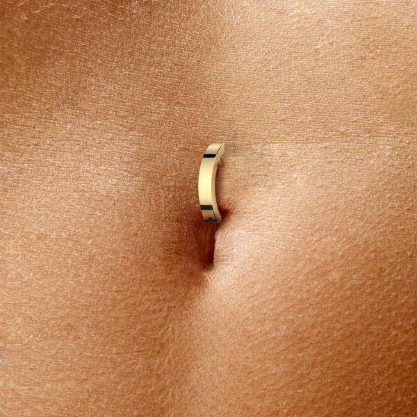 Titanium Hinged Belly Button Navel Ring - Gold-Belly Rings-3-Glitters