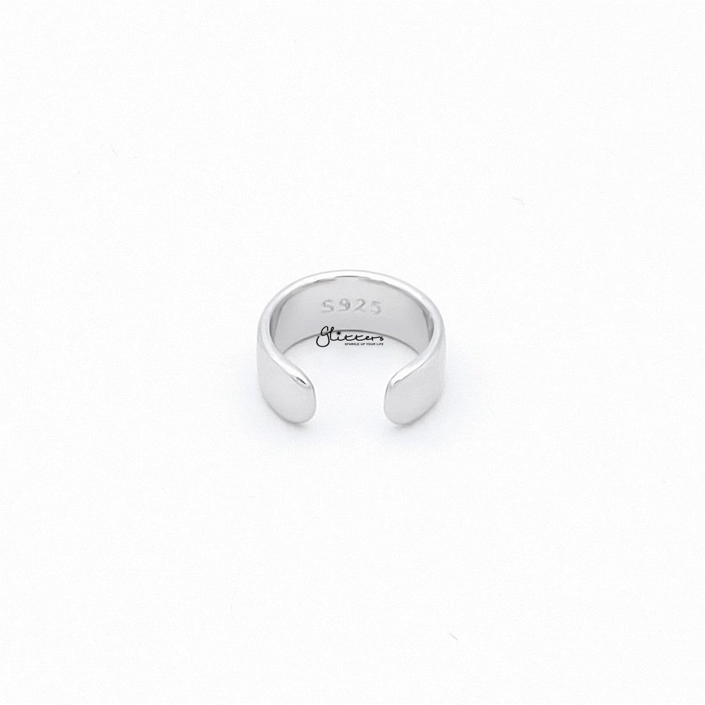 Non Pierced Sterling Silver Conch Ear Cuff - Silver-Ear Cuffs-2-Glitters