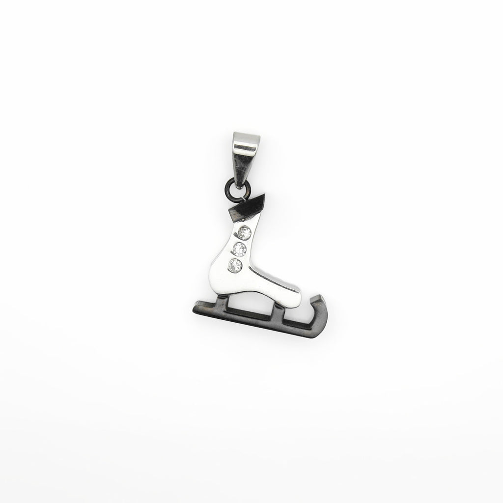 Stainless Steel Ice Skate Boot Pendant-Pendants-2-Glitters