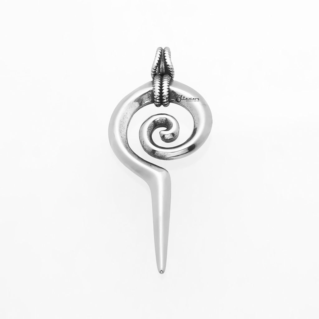 Stainless Steel Snake Scepter Pendant-Pendants-2-Glitters