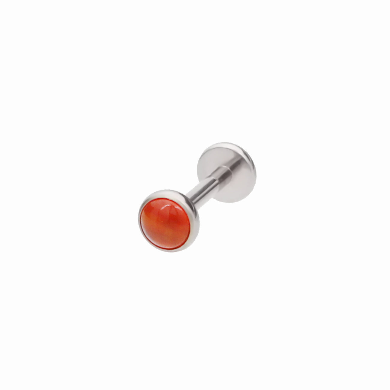 Red Onyx Top Titanium Flat Back Stud Earrings-Tragus | Cartilage | Daith | Conch-1-Glitters