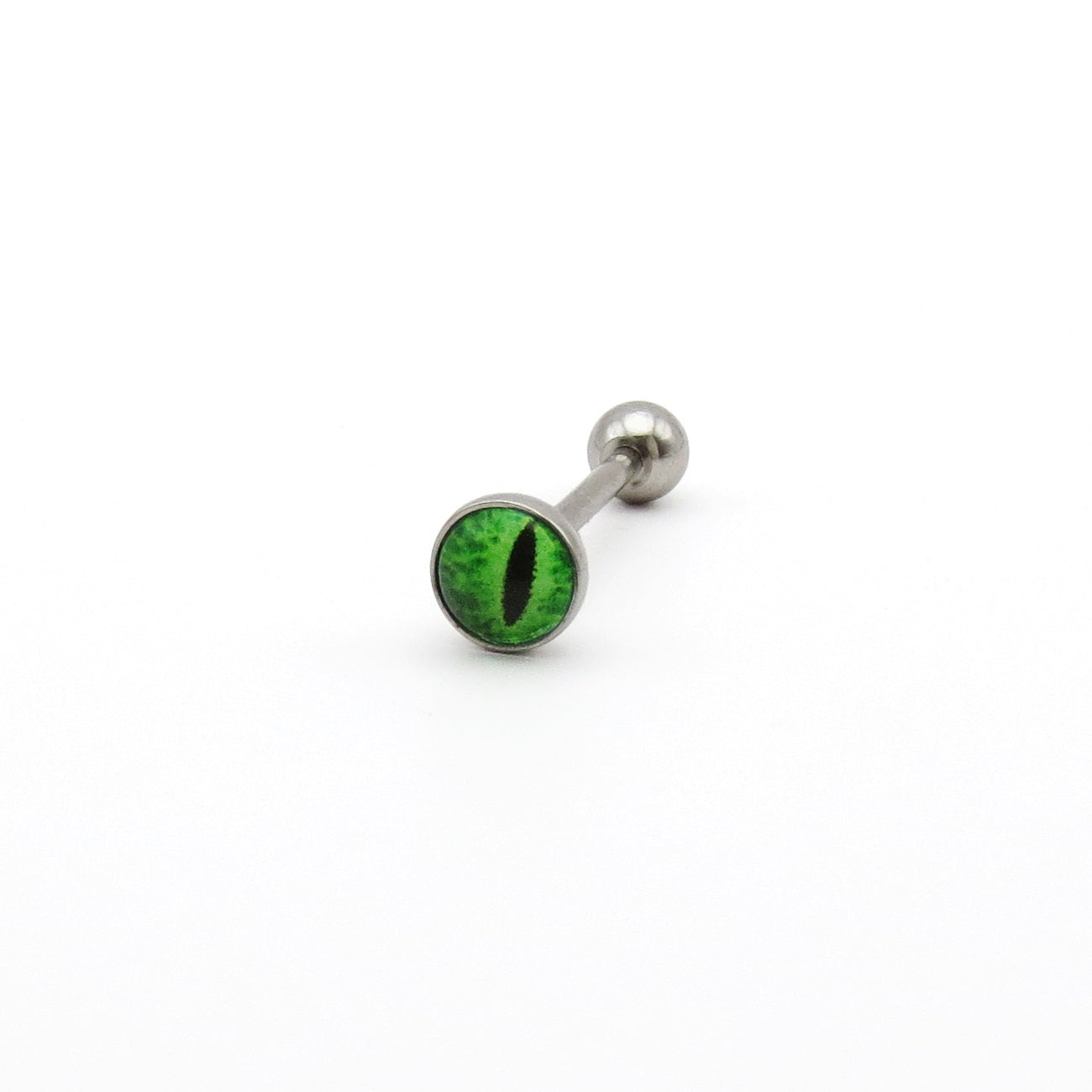 Snake Eye Inlaid Ball Surgical Steel Tongue Barbells-Tongue Bar-3-Glitters