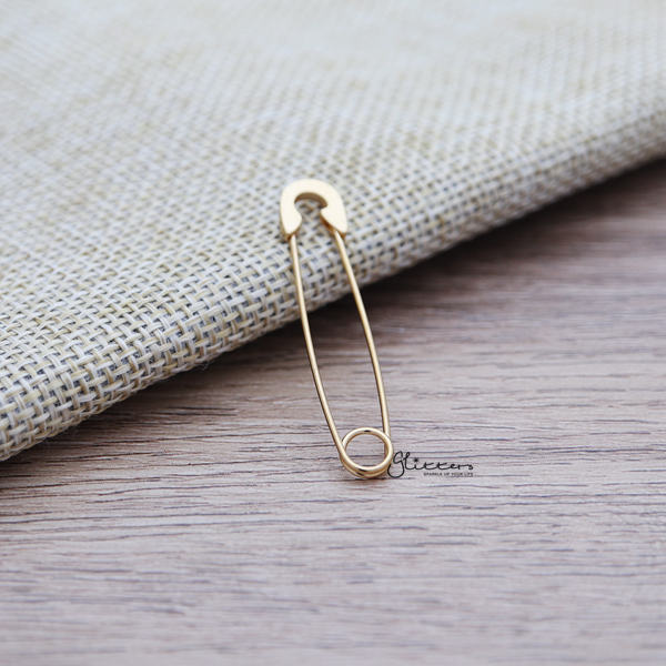 Stainless Steel Safety Pin Earrings-earrings, Jewellery, Men's Earrings, Men's Jewellery, Stainless Steel, Women's Earrings, Women's Jewellery-ER1471-g-Glitters