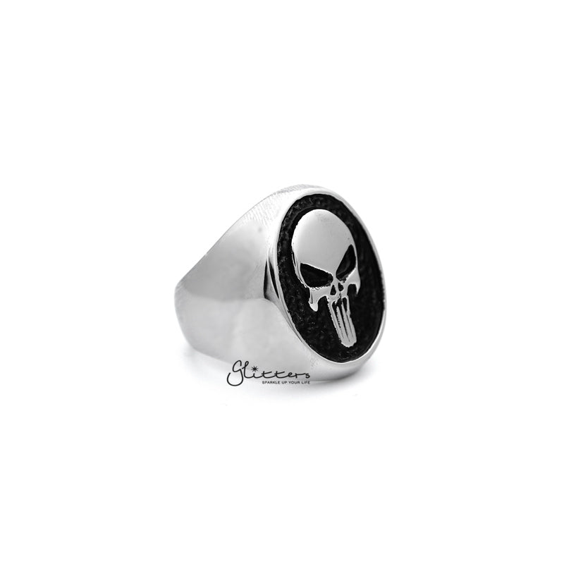 Stainless Steel Punisher Skull Casting Men's Rings-Jewellery, Men's Jewellery, Men's Rings, Rings, Stainless Steel, Stainless Steel Rings-SR0215_800-03-Glitters