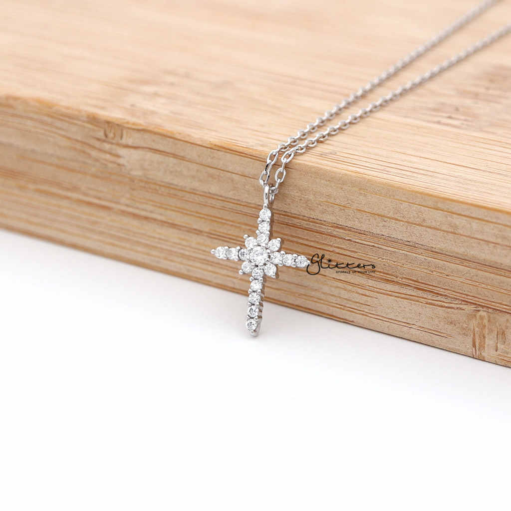 Amazon.com: Rnivida Sterling Silver Cross Necklace for Women, Dainty Cubic  Zirconia Cross Pendant Necklaces for Teens Girls (Silver - 16
