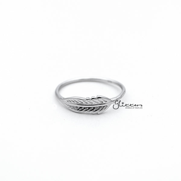 Sterling Silver Feather Women's Rings-Jewellery, Rings, Sterling Silver Rings, Women's Jewellery, Women's Rings-SSR0040_01-Glitters