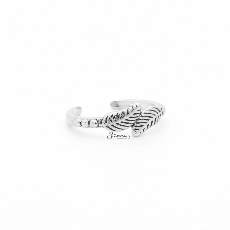 Leaves Pattern Toe Ring - Silver-Jewellery, Toe Ring, Women's Jewellery-1-Glitters