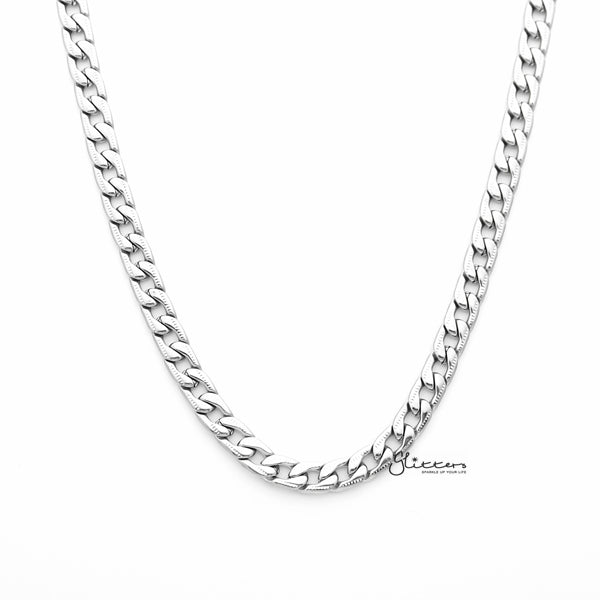 Stainless Steel Pattern Link Chain Men's Necklaces - 6mm width | 61cm length-Chain Necklaces, Jewellery, Men's Chain, Men's Jewellery, Men's Necklace, Necklaces, Stainless Steel, Stainless Steel Chain-sc0046-01-Glitters