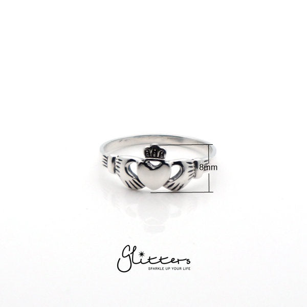 Sterling Silver Claddagh Women's Rings-Jewellery, Rings, Sterling Silver Rings, Women's Jewellery, Women's Rings-ssr0029-3_New-Glitters
